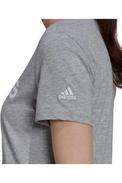 Pánské šedé tričko ADIDAS Essentials Logo Slim Fit