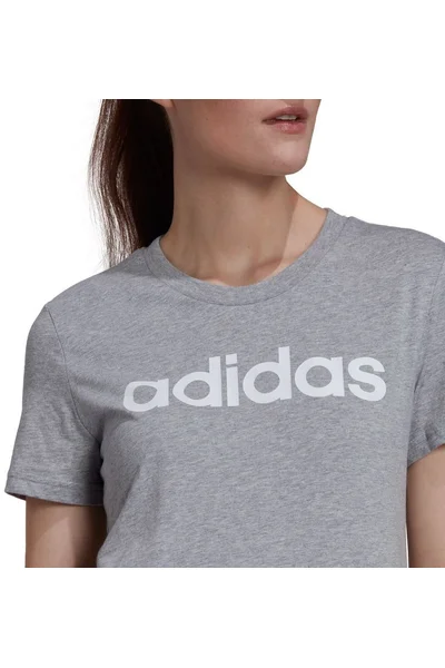 Pánské šedé tričko ADIDAS Essentials Logo Slim Fit