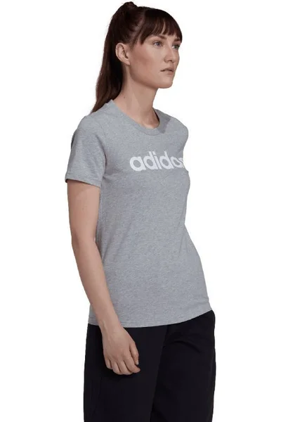 Pánské šedé tričko ADIDAS Essentials Logo Slim Fit