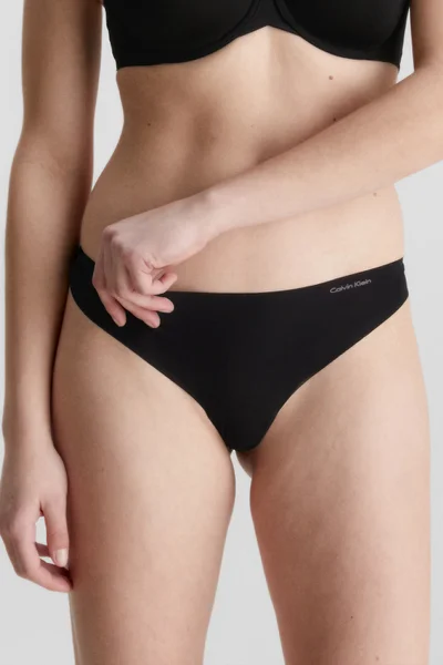 Dámská černá tanga Calvin Klein z mikrovlákna