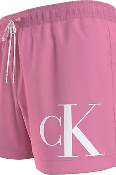 Calvin Klein pánské růžové plavky s šňůrkou