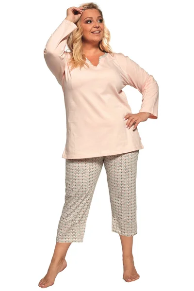 Lososové dámské pyžamo Cindy plus od Cornette