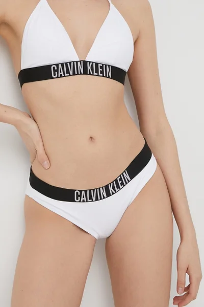 Ekobikiny Calvin Klein - Dámské plavkové kalhotky bílé