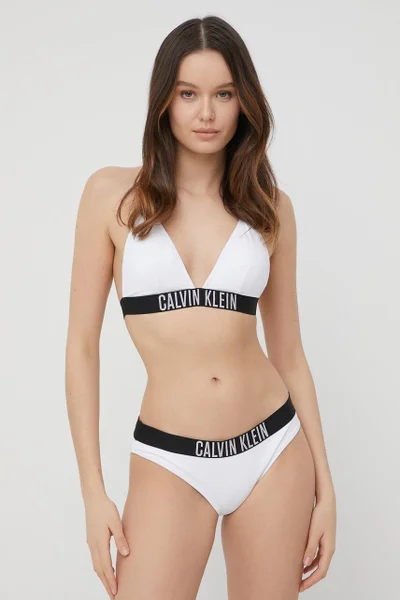 Ekobikiny Calvin Klein - Dámské plavkové kalhotky bílé