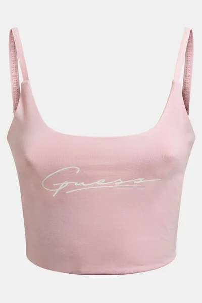 Dámský crop top - G6S4 - Pastelově růžová - Guess