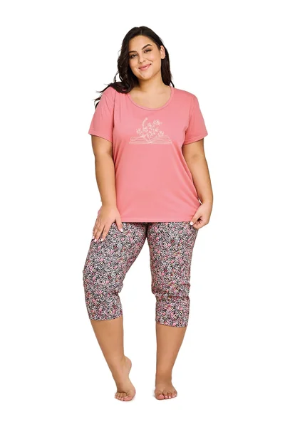 Růžové dámské pyžamo s potiskem Amora od značky Taro