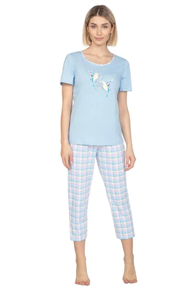 Krátkorukávové dámské pyžamo blue Regina