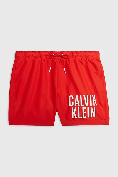 Červené plavky Calvin Klein s elastickým pasem