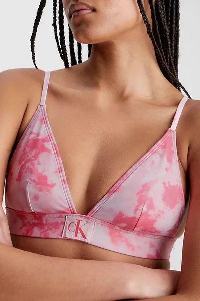 Dámská plavková podprsenka bikini  růžová   Calvin Klein