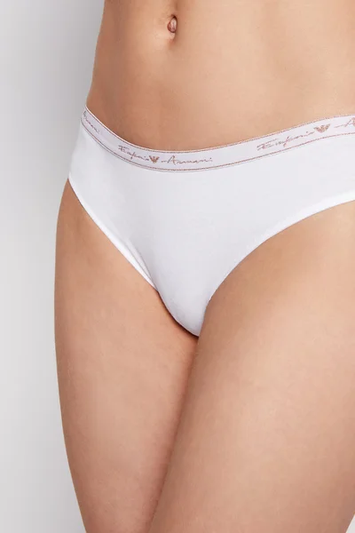 Dámské kalhotky 2 pack  - - v bílé barvě - Emporio Armani