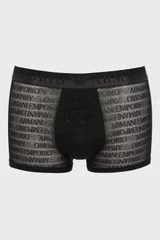 Černé síťované pánské boxerky - Armani žakárový vzor