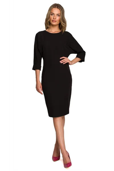 Černé šaty s netopýřími rukávy pro ženy - Elegantní kousek od STYLOVE