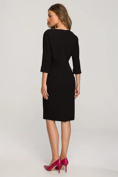 Černé šaty s netopýřími rukávy pro ženy - Elegantní kousek od STYLOVE
