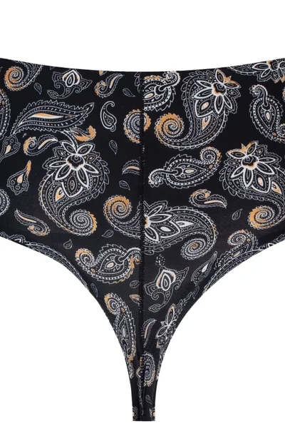 Černá dámská tanga Paisley INVISIBLE - Julimex