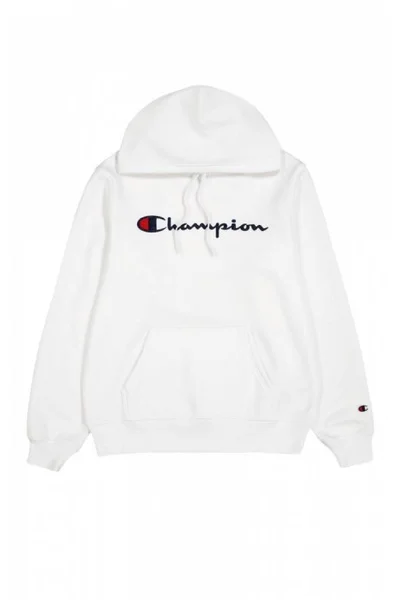 Pánská mikina s kapucí bílá - CHAMPION HOODED SWEATSHIRT