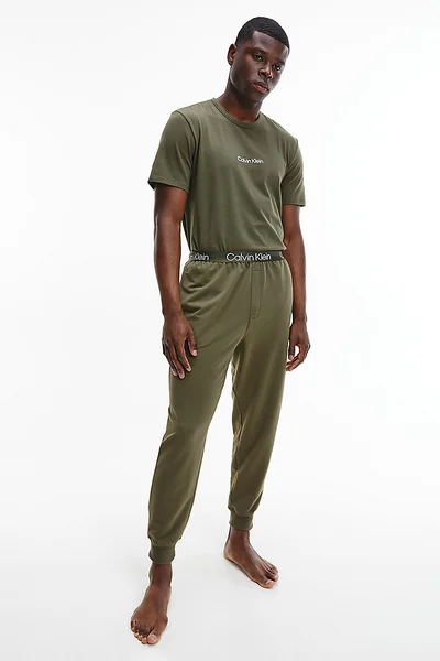 Pánské tepláky Jogger - RBN - Khaki - Calvin Klein