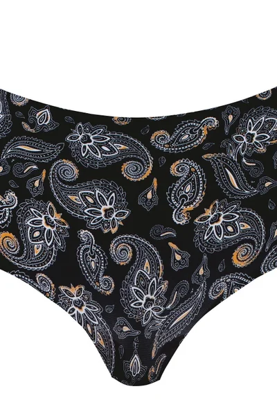 Dámské černé kalhotky Paisley maxi Julimex