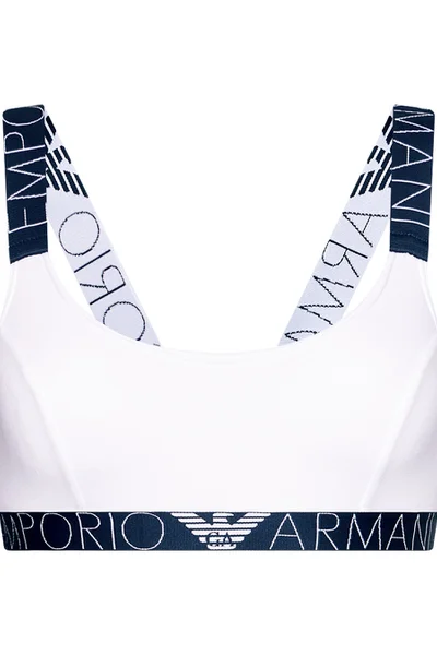 Dámská bralette sportovní podprsenka  v bílé barvě - Emporio Armani
