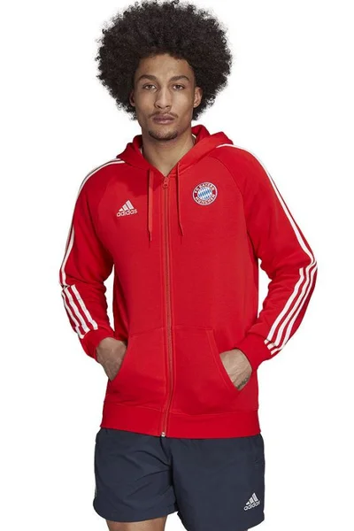 Pánská mikina ADIDAS FC Bayern červená na zip