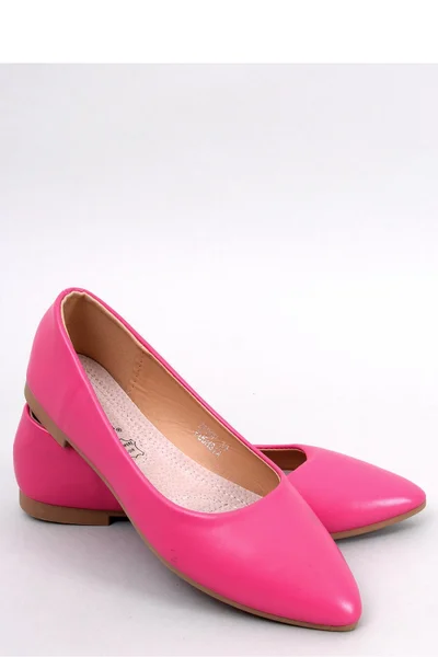 Růžové dámské kožené pantofle