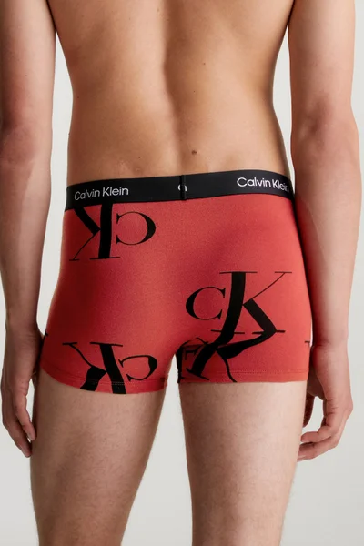 Červené pánské boxerky Calvin Klein s potiskem a logem