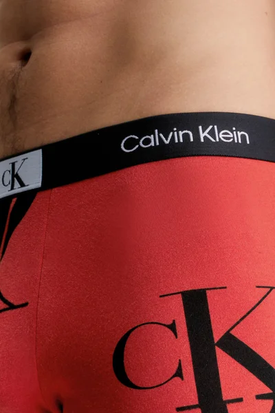 Červené pánské boxerky Calvin Klein s potiskem a logem