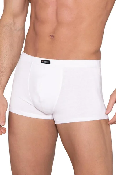 Komfortní bavlněné pánské boxerky - Bílá