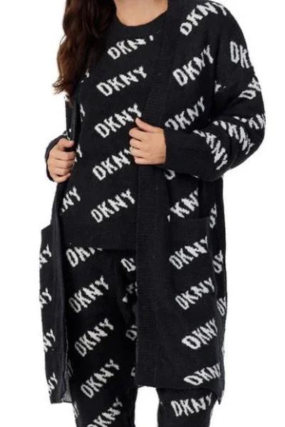 Dámský župan - cardigan   černábílá - DKNY