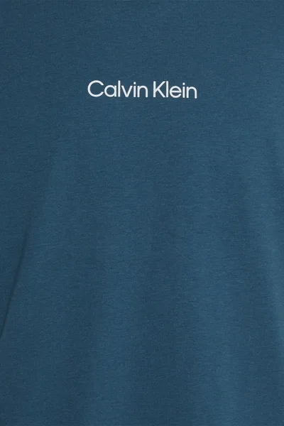 Pánské triko na spaní C1E - petrolejová - Calvin Klein