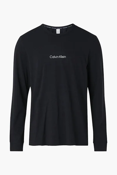 Pánské tričko s dlouhým rukávem - UB1 - v černé barvě - Calvin Klein