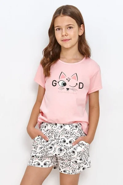 Dívčí pyžamo Lexi s kočičím vzorem od Taro