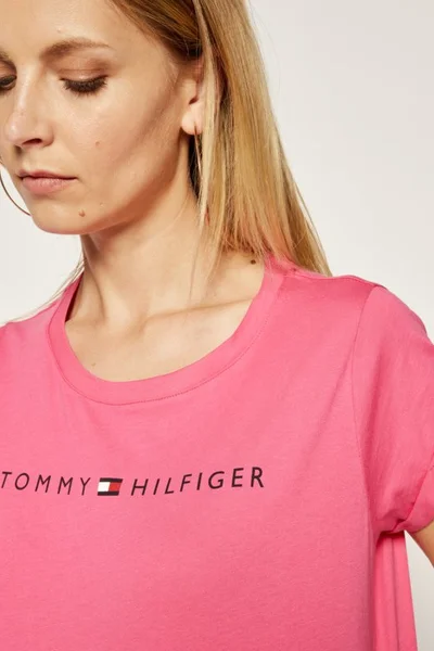 Dámské triko TD0 v růžové barvě - Tommy Hilfiger