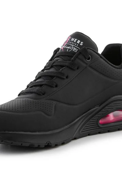 Dámské černo-růžové tenisky In Love - Skechers