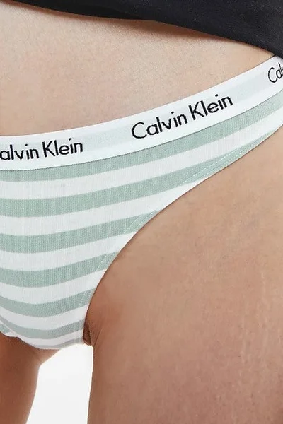 Dámská tanga 5XD bílázelená - Calvin Klein