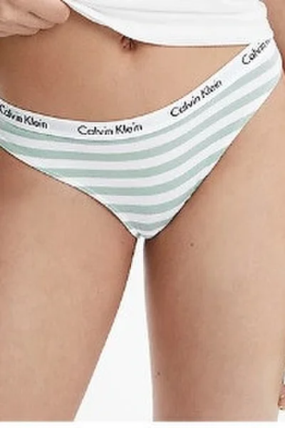 Dámské kalhotky 5XD bílázelená - Calvin Klein