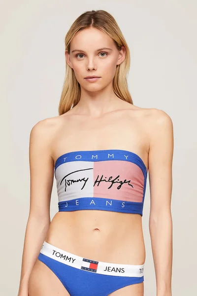 Retro elastický top s designem Tommy Hilfiger