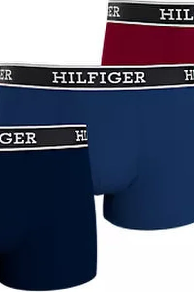 Trojbalení pánských boxerek Tommy Hilfiger - modré a vínové