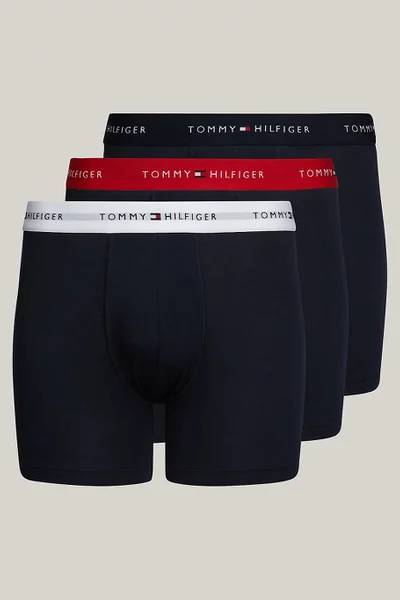 Černé pánské boxerky s páskem Tommy Hilfiger v balení