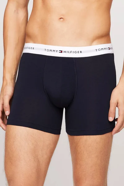 Černé pánské boxerky s páskem Tommy Hilfiger v balení