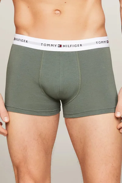 Tommy Hilfiger sportovní pánské boxerky zelené - 3 kusy