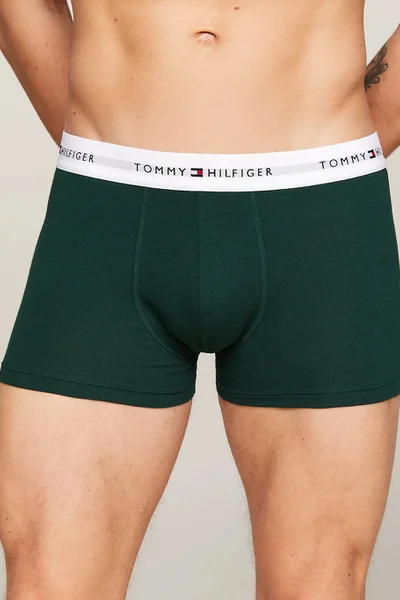 Tommy Hilfiger sportovní pánské boxerky zelené - 3 kusy