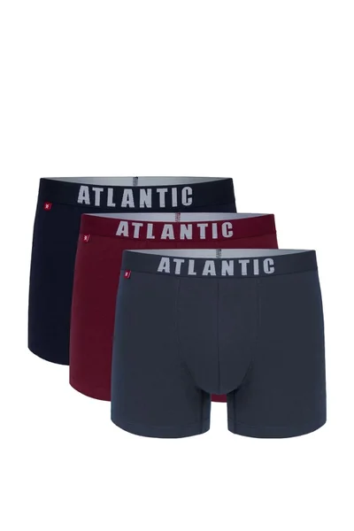 Atlantic vícebarevné komfortní pánské boxerky 3v1