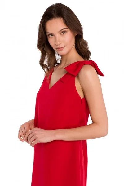 Dámské Jednoduché šaty červené - Makover červená