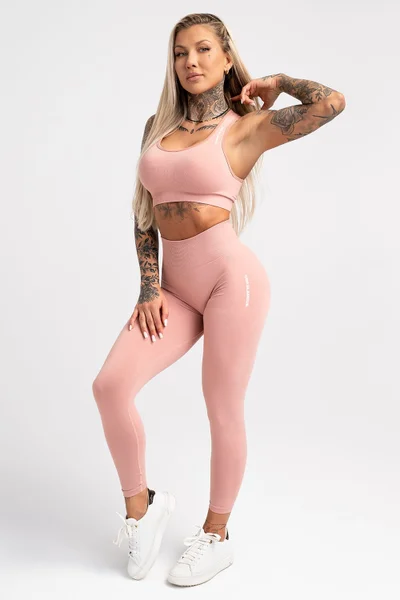 Dámské legíny Compress Rose Tan - Gym Glamour růžová