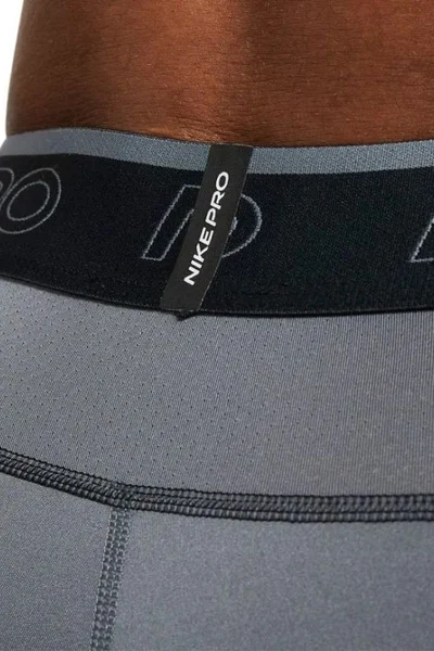 Nike šedé pánské kompresní legíny Dri-FIT