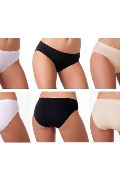 Bezešvé mini bikiny z mikrofibry Gatta – černé