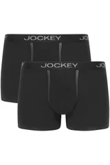 Jockey FlexiFit pánské černé boxerky z modalu a elastanu