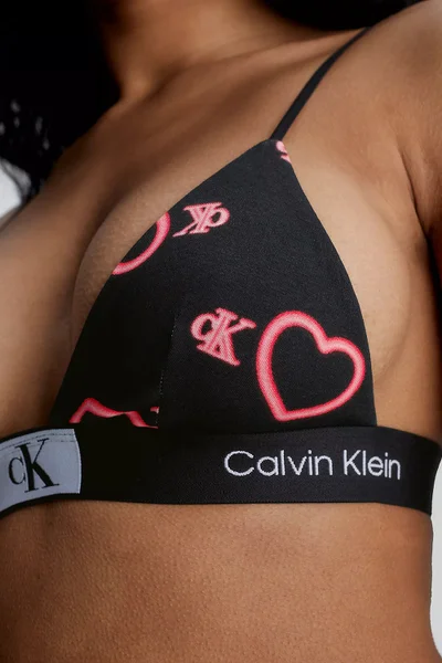 Calvin Klein dámská podprsenka bez kostic s potiskem srdíček