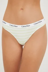 Dámská tanga 5XE bílážlutá - Calvin Klein