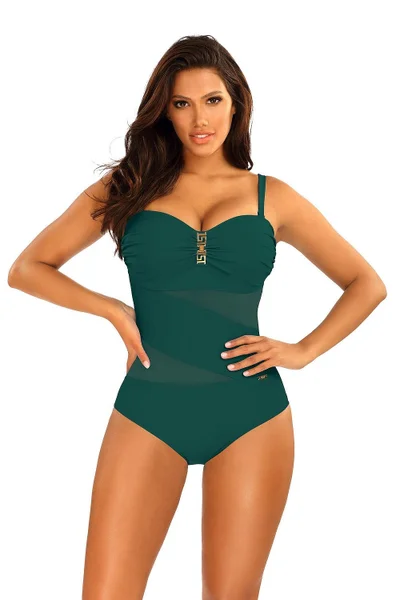 Zelené dámské jednodílné plavky Self